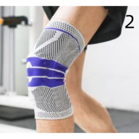 Sports Running Fitness Protection Knee Pads Brace Strap (Option: Grey anti slip 1pc-L)