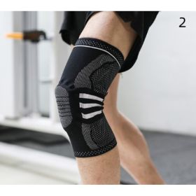 Sports Running Fitness Protection Knee Pads Brace Strap (Option: Black anti slip 1pc-M)