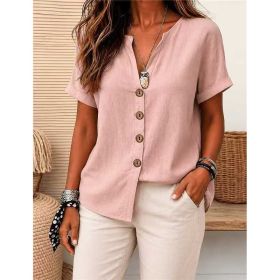 Womens European And American-style Cardigan (Option: Pink-L)