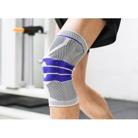Sports Running Fitness Protection Knee Pads Brace Strap (Option: Gray apair-XL)