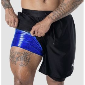 Men's Athletic Heat Trapping Sauna Shorts For Amazon (Option: L)