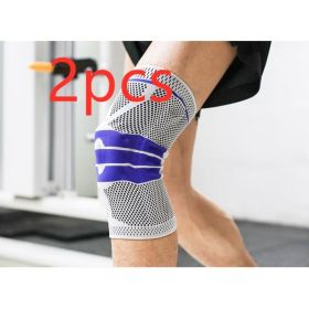 Sports Running Fitness Protection Knee Pads Brace Strap (Option: Grey anti slip a pair-XL)