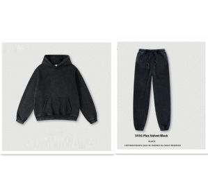 Men's Fashion Retro Velvet Padded Hooded Sweatshirt (Option: Vulcanized Black-XXL-Suit)