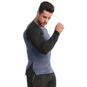 Fitness Clothes Men's High Elastic Breathability PRO Quick-drying (Option: Iron Grayish Black-2XL-1pcs)