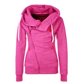 Women's Sport Cardigan Side Zipper Hoodie (Option: Red-M)