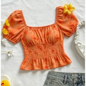 Summer Vibe Orange Crop Top (Option: Orange-XXL)
