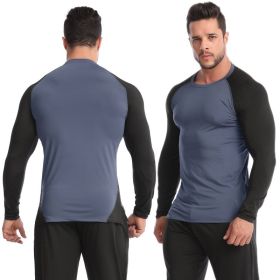 Fitness Clothes Men's High Elastic Breathability PRO Quick-drying (Option: Iron Grayish Black-2XL-2pcs)