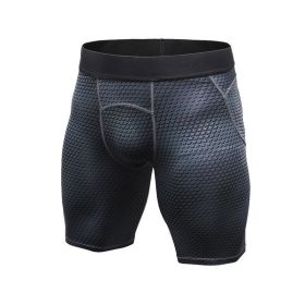 Men's Casual And Comfortable Compression Muscle Gym Shorts (Option: Black-XL-Short)