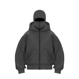 New European And American Autumn Spring Hooded Loose Cardigan Baseball Uniform Men (Option: Gray-S)