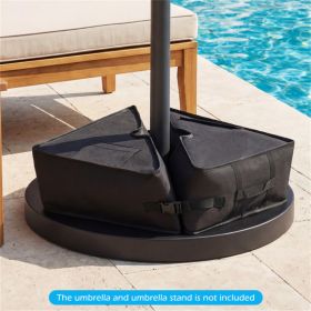 2-Pack 90lbs Patio Umbrella Base Sandbags 900D Oxford Weatherproof Weight Bags for Offset Cantilever Umbrella (Option: 50876348)