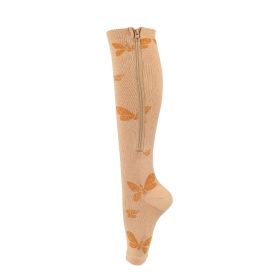 3 Pairs Copper Compression Sock Compression Stockings zipper compression sock with zip chaussette de compression medias de compresion (Color: f, size: L XL)