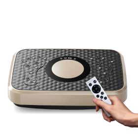 Vibration Plate Fitness Platform, Whole Body Exercise Machine for Lymphatic Drainage, Shaking Workout Board with 120 Speed Levels (Main Material: Rubber, Main Color: Golden Black)