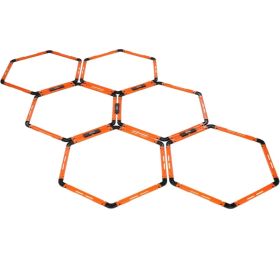 Hex Agility Rings Speed Rings With Carrying Bag 6 Set (Option: Orange)