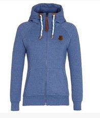 Women's Sport Cardigan Side Zipper Hoodie (Option: Blue-M)