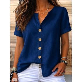 Womens European And American-style Cardigan (Option: Blue-M)