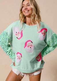 European And American Women's Clothing Christmas Long-sleeved Sweater (Option: Emerald-L)
