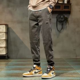 Men's Casual Sports Cropped Ankle-Tight Pants (Option: M66 Army Green-5XL)