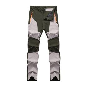 Outdoor Stretch Charging Men's Windproof Waterproof And Hard-wearing Breathable Quick-drying Pants (Option: Green Card-M)