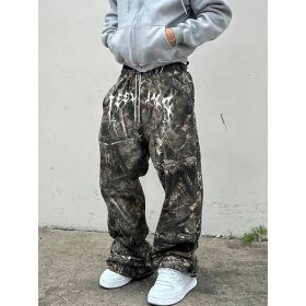 New Stylish Casual Pants With A Branch-pattern Print (Option: GK57-3XL)