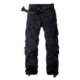 Three-dimensional Pocket Overalls Men's Multi-pocket (Option: Eight Black With Pocket-31)